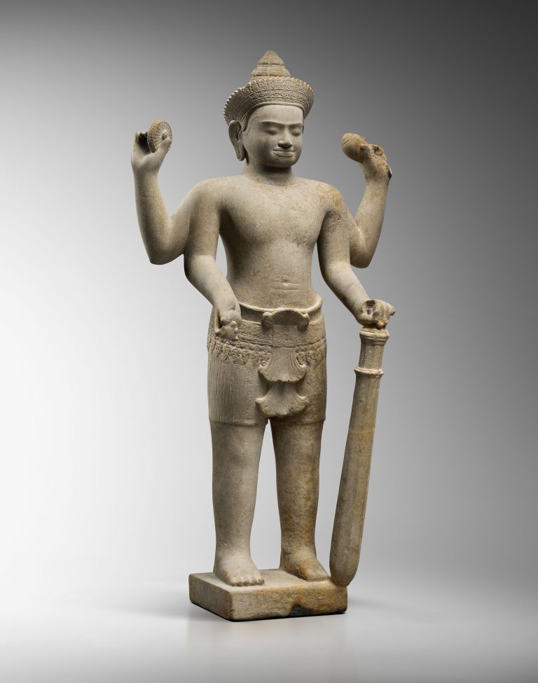 khmer sculpture figure of shiva sandstone front