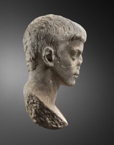 roman portrait of lucius caesar profile