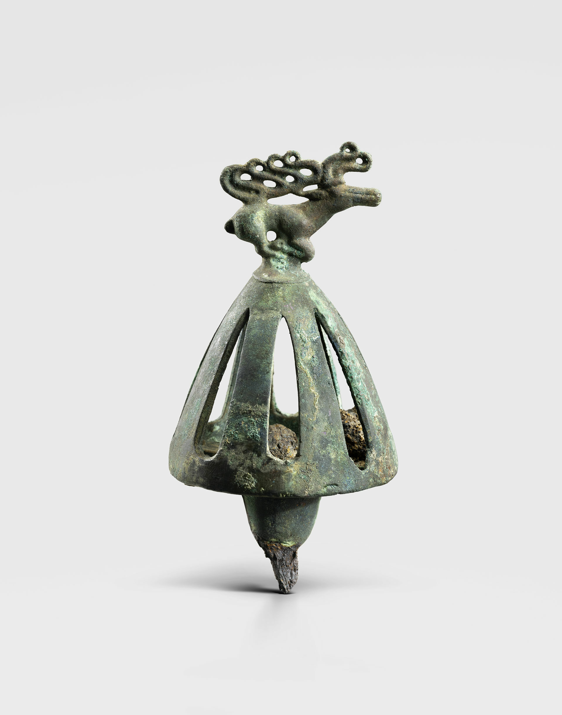 Scythian Carriage Rattle topped by a Stag
