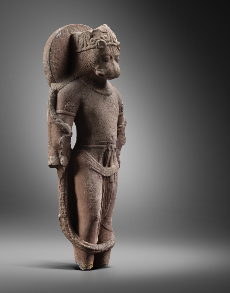 Figure of Narasimha Central India 7th century Sandstone H. 92 cm