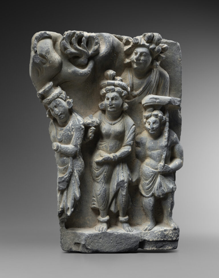 RELIEF FRAGMENT WITH ATTENDANT’S FIGURES